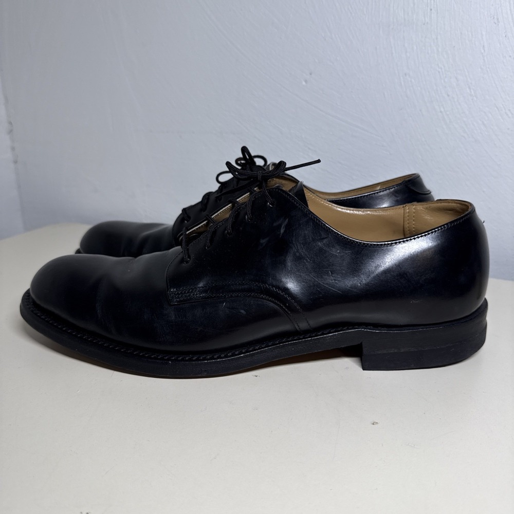 Vintage 1979 US Navy Service Shoes D.J. Leavenworth Men's 9.5N Black Leather - Picture 3 of 10